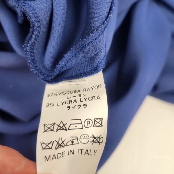 Marta Martino Tati Dress in Blue Size 38 Italian US Small Cowl Neck Sleeveless - Picture 9 of 9